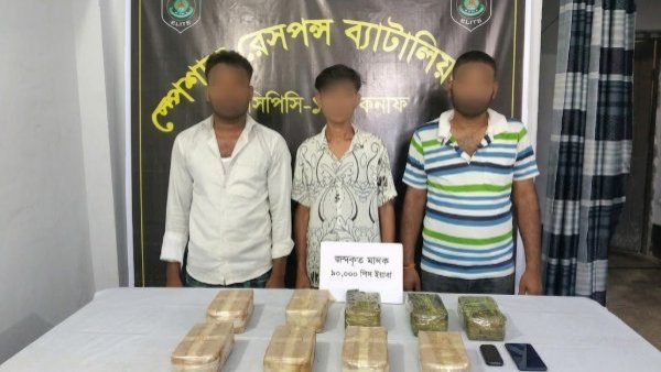 টেকনাফে ৯০ হাজার ইয়াবাসহ ৩ মাদক কারবারি গ্রেপ্তার