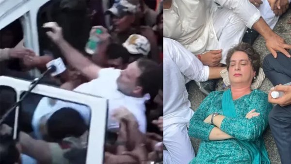 দিল্লিতে ফের বিক্ষোভ, রাহুল-প্রিয়াঙ্কা আটক