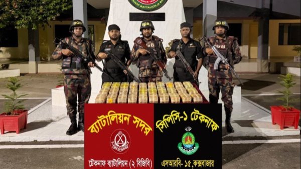 টেকনাফে বিজিবি ও এসআরবির অভিযানে বিপুল পরিমাণ ইয়াবা উদ্ধার